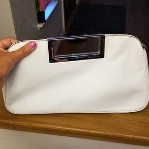 Michael Kors Berkley Large Clutch White/Silver